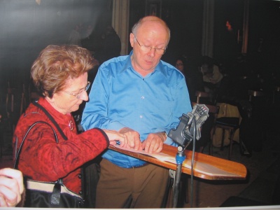 Jean Sourisse et l'organiste Marie-Claire Alain